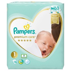 Pampers Premium Care 1 NEWBORN 2-5 kg 78 ks