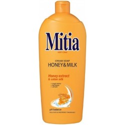 Mitia Honey & Milk tekuté mydlo náhradná náplň 1 l